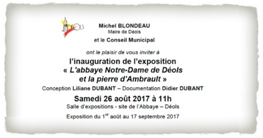 Expo Abbaye de Déols Invitation